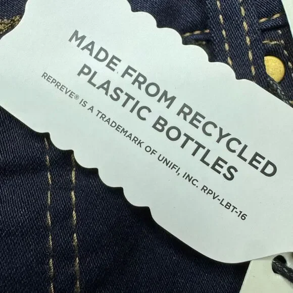 NWT D. Jeans Recycled Denim High Waist Capri Womens 6 Dark Blue - Picture 4 of 9